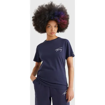 Dámské tričko Tommy Jeans dámské tmavě modré triko SIGNATURE 20004813-1786187