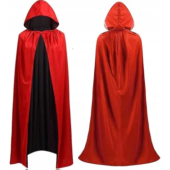 KOSTÝM NA HALLOWEEN KARNEVAL PŘEVLEK NA PÁRTY ČERVENÝ PLÁŠŤ