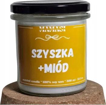 Svíčka Vonná svíčka sójová ŠIŠKA + MED MamasiCandle 1 ks
