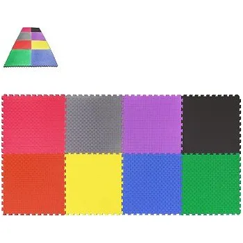 podložka na cvičení TATAMI PUZZLE - taekwondo podložka - 100x100x2,0 cm černá-šedá