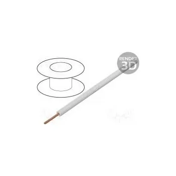 elektrický kabel Vodič HookUp Wire PVC lanko Cu 16AWG bílá nylon,PVC 600V