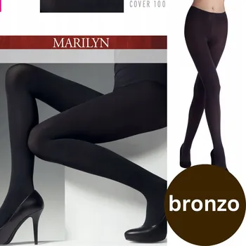 Dámské oblečení MARILYN Cover 100 den matné krycí punčocháče z mikrovlákna 3D 3/4 Bronzo