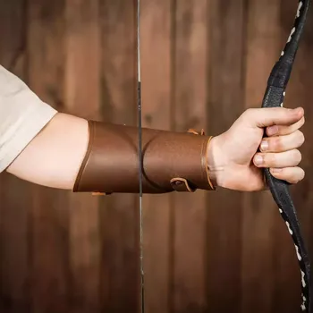 Toulec Lord of Battles Kožený chránič předloktí pro lukostřelce, jednoduchý design - Outlet