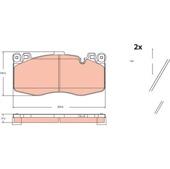 Brzdová destička TRW GDB2211 Sada brzdových destiček, kotoučové brzdy