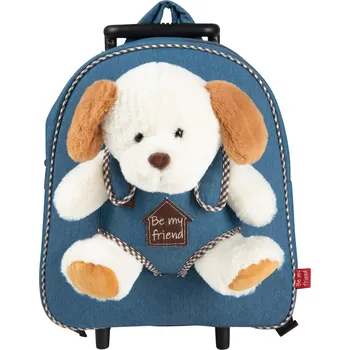 Městský batoh Dětský BATOH S ODEPÍNACÍM MAZLÍČKEM BATOH NA KOLEČKÁCH POHODLNÝ BEZPEČNÝ