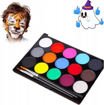 kreativní sada SADA BAREV NA MALOVÁNÍ OBLIČEJE A TĚLA PRO DĚTI, 15 BAREV – IDEÁLNÍ JAKO DÁREK