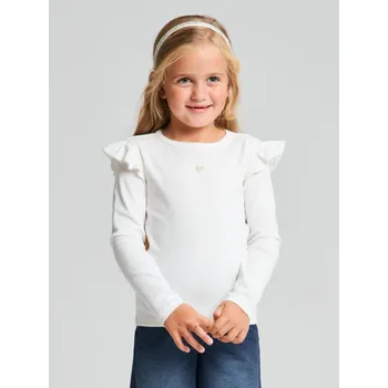 Sinsay - Tričko z žebrovaného úpletu - krémová - 656AV-01X - 656AV-01X-116