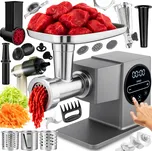 MLÝNEK NA MASO 2500W 4KG/MIN 7V1 ELEKTRICKÝ MLÝNEK NA KLOBÁSY A ODŠŤAVŇOVAČ