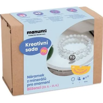 kreativní sada Manumi kreativní sada na výrobu náramku z minerálů se znamením zvěrokruhu Blíženci