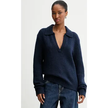 Dámská móda Vlněný svetr Calvin Klein Jeans LV144D341G námořnická modř 59X, vel. S