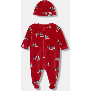 Dětská móda Kojenecké dupačky United Colors of Benetton 2-pack 3WQSAK01G.W.Seasonal červená 33X, vel. 50