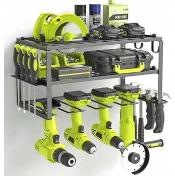 Dílenský regál KOVOVÝ REGÁL NA NÁŘADÍ, STOJAN, ORGANIZÉR DO DÍLNY, NOSNOST 65 KG