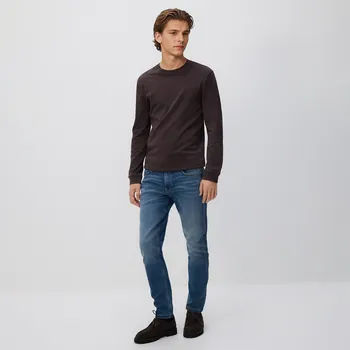 Reserved - Džíny slim se sepraným efektem - modrá - XO401-55J - XO401-55J-364