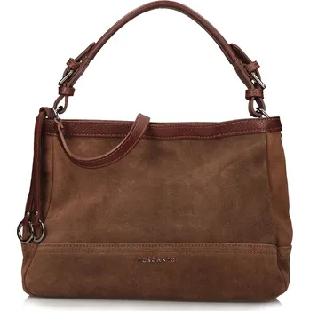 Kabelka Toscanio kabelka z pravé semišové kůže hnědá