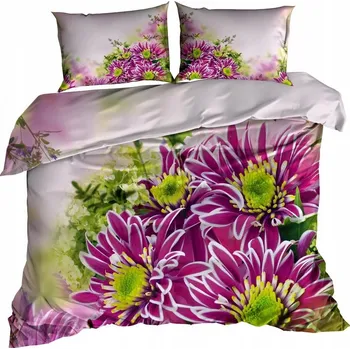 Povlečení Ložní Povlečení z bavlněného Bavlna 140x200 cm KVĚTINY