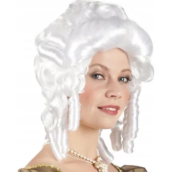 Karnevalová paruka Boland paruka polodlouhé bílé kudrnaté vlasy