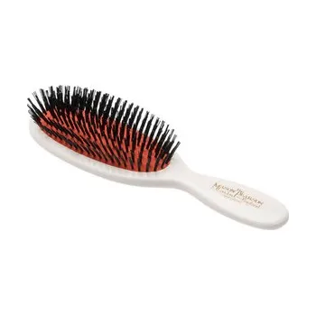 kartáč na vlasy Mason Pearson Pocket Boar Bristle Hairbrush B4 kapesní kartáč s kančími štětinami 1 ks, Bílá