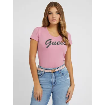 Dámské tričko Guess dámské růžové tričko 20017065-7619342962391