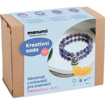 kreativní sada Manumi kreativní sada na výrobu náramku z minerálů se znamením zvěrokruhu Panna