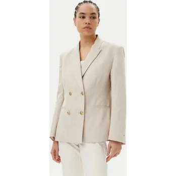 Dámské sako Tommy Hilfiger dámské béžové lněné sako 20021044-8721106191936