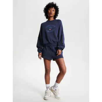 Dámská mikina Tommy Jeans dámská tmavě modrá mikina WORLDWIDE 20006730-8720644468685