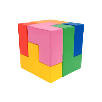 Skákací hrad Soft Play kostka Tetris – pěnová vzdělávací hračka 60×60×60 cm