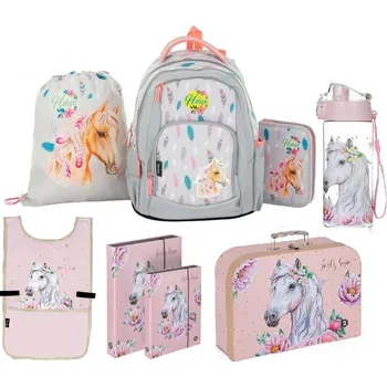 Set školních potřeb Koně Oxybag Školní sada set 8dílný OXY GO Kůň s batohem 0-47723/08
