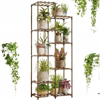 Květináč Držák Na Květináč STOJAK DRŽÁK NA KVĚTINÁČ NA ROŚLINY NA BALKON OGRÓD 139 cm dřevo