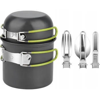 Hrnec KEMPINGOVÁ SADA NÁDOBÍ SKLÁDACÍ NA VÝLET HLINÍKOVÉ HRNCE MINI