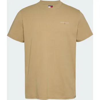 Pánské tričko Tommy Jeans pánské béžové tričko 20003727-2157856