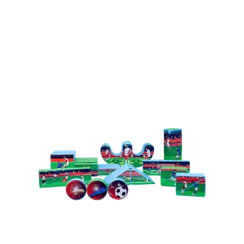Skákací hrad Soft Play pěnové atrakce 18 ks | shop.aquazorbing.cz TÉMATIKA: Fotbal