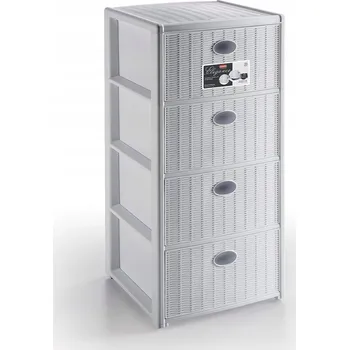 Komoda KOMODA SKŘÍŇKA RATTAN 4 ZÁSUVKY PROSTORNÁ 40X40X80cm