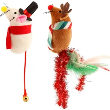 Hračka pro kočku Huhubamboo vánoční set myší pro kočky typ 1
