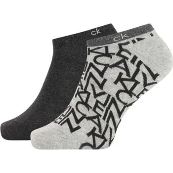 Pánské ponožky Calvin Klein pánské šedé ponožky 2 pack 20009183-058665724830