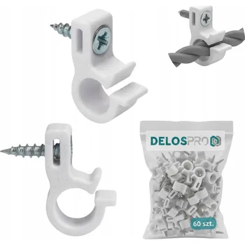 Obraz Univerzální šroubovací háčky pro girlandy, světelné dekorace, bílé, 60 ks