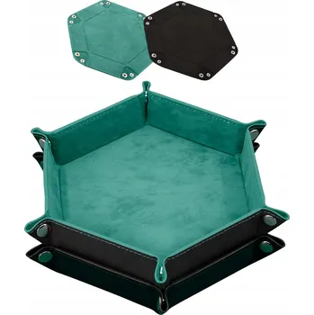 ŠESTIHRANNÁ SKLÁDACÍ PODLOŽKA / TÁC NA KOSTKY PRO RPG HRY, 2 KUSY