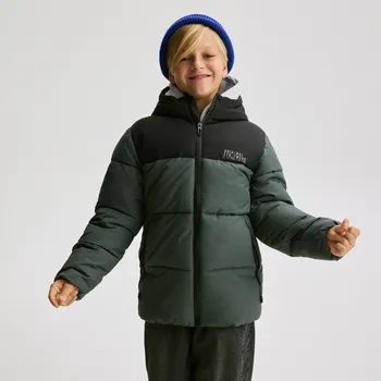 Chlapecká bunda Reserved - Bunda s kapucí - tmavě zelená - 376DF-79X - 376DF-79X-158