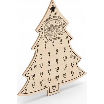 Obraz Personalizovaný Dřevěný Základ pro Adventní Kalendář DIY 3D