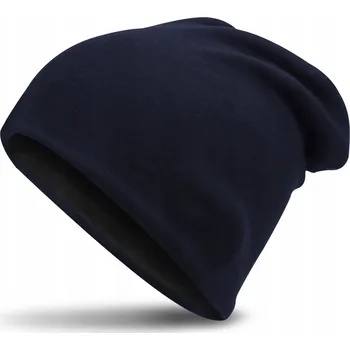 Čepice Zimní Čepice s fleecovou podšívkou, dvouvrstvá čepice, podzimní Bavlna , dlouhá