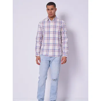 Pánská košile Tommy Jeans pánská bílá košile Poplin 20003303-2044996