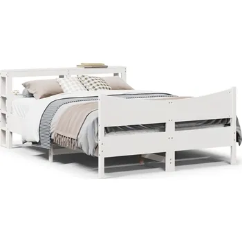 Ložnice zahrada-XL Rám postele s čelem bílý 140 x 190 cm masivní borovice 3306316