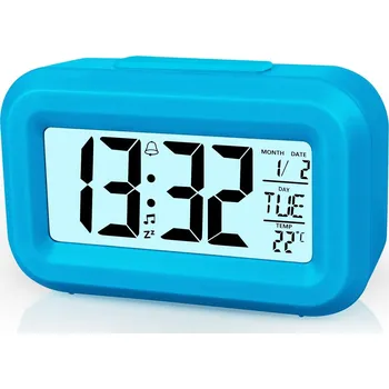 Budík DIGITÁLNÍ BUDÍK S LED DISPLEJEM, NASTAVITELNÝM OPAKOVANÝM BUZENÍM A OVLÁDÁNÍM JASU