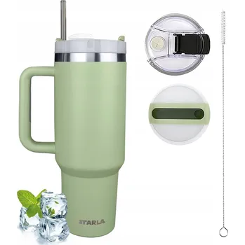 Termohrnek TERMOHRNEK 1 200 Ml S BRČKEM, VÍČKEM A RUKOJEŤEM, ROBUSTNÍ, ZELENÝ