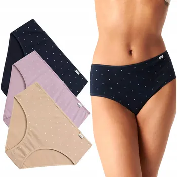 Kalhotky KALHOTKY DÁMSKÉ Atlantic 3LP-220 bavlněné kalhotky KLASICKÉ 3-PAK - M