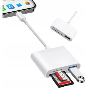 Příslušenství pro datový nosič Adaptér Čtečka Karet pro iPhone iPad Apple SD Micro SD s Nabíjecím Portem