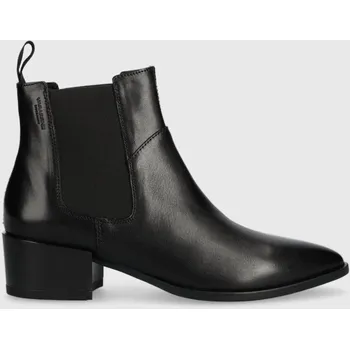 Dámské kozačky Kožené kotníkové boty Vagabond Shoemakers MARJA dámské, černá barva, na podpatku, 5613.101.20 99X, EUR 36
