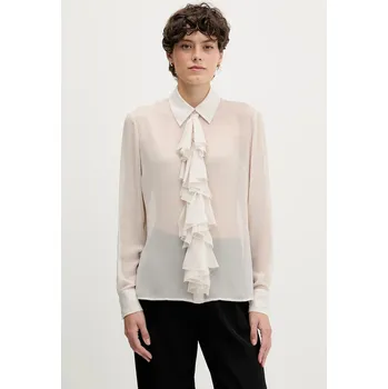 Pánská košile Košile Sisley 5NOXLQ09T béžová 08X, vel. M