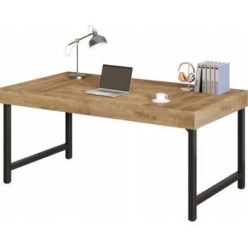 Psací stůl OBDÉLNÍKOVÝ PSACÍ STŮL VELKÝ MASIVNÍ ELEGANTNÍ IDEÁLNÍ DO OBÝVACÍHO POKOJE KANCELÁŘE 140X70CM