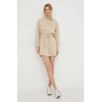 Dámské šaty Pepe Jeans dámská béžové šaty BEATE 20015626-2032252