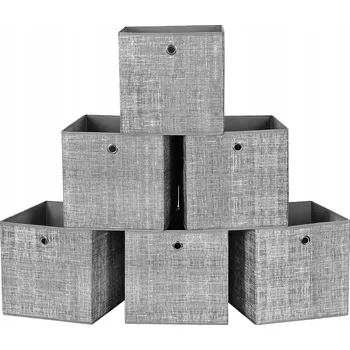 Úložný box ÚLOŽNÉ BOXY NA HRAČKY, OBLEČENÍ Z NETKANÉ TEXTILIE 30x30 cm x6